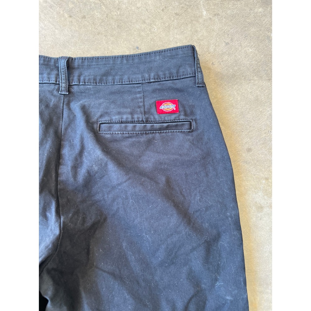 Dickies Crafted for Women Slim Fit Straight Leg Black Work Pants Size 8L Long - Picture 7 of 7